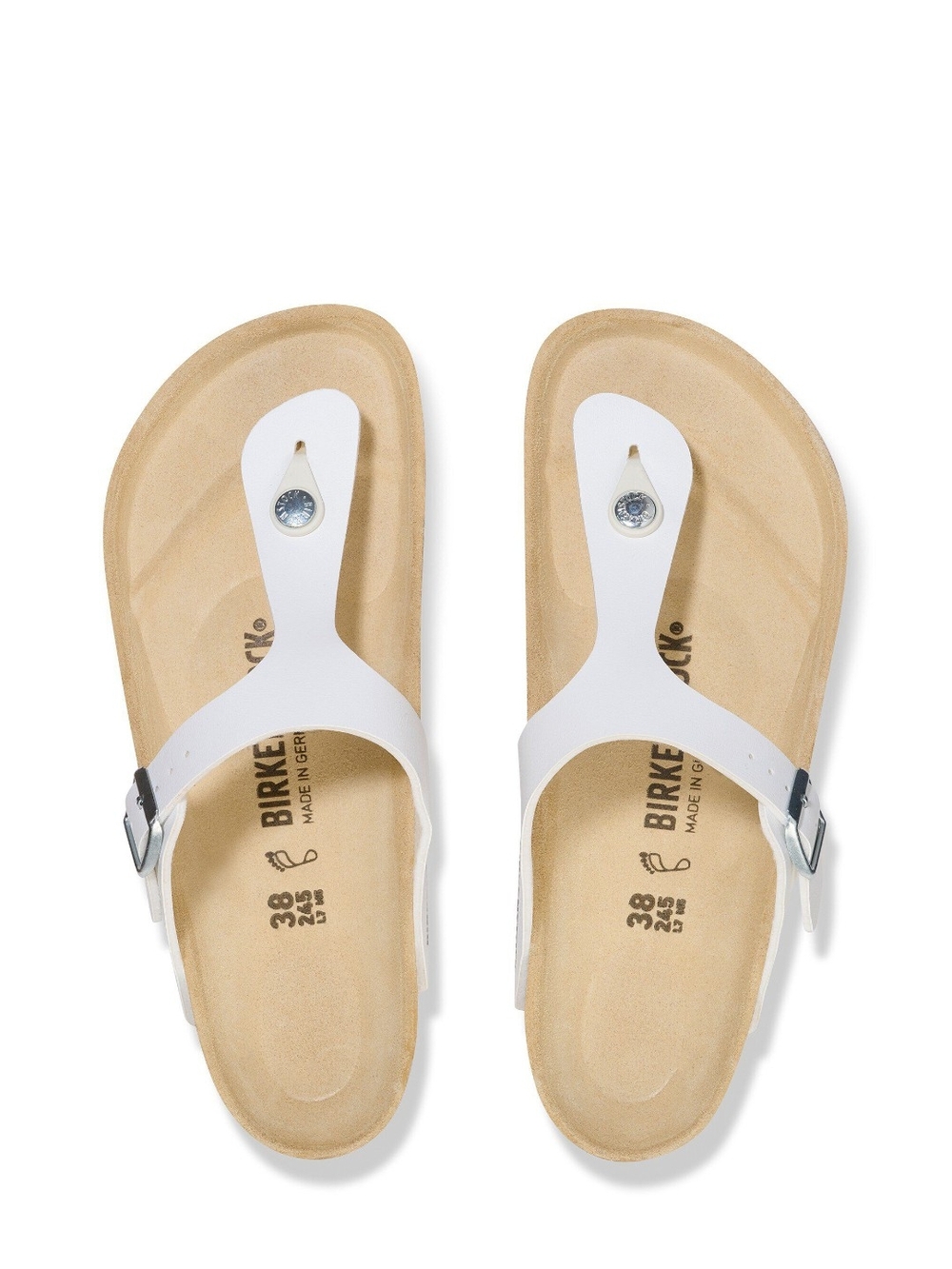 Birkenstock White Gizeh Sandals In Box US 6/37